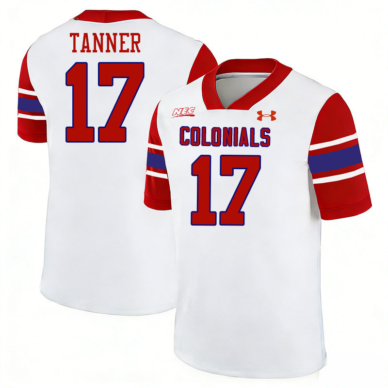 Robert Morris Colonials #17 Zach Tanner College Football Jerseys,Uniforms Stitched-White